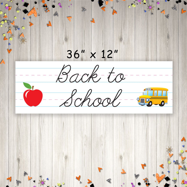 First Day Of School Sign, Back to School Photo Prop, Back to School Classroom Banner, Teacher Classroom Sign - Printed and Shipped