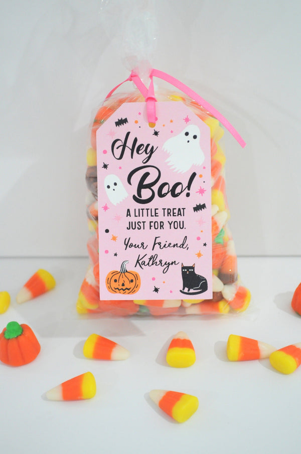 Halloween Tags, School Halloween Tags, Halloween Party Treat Bag Tags, Trick Or Treat Tags, Class Treat Tags, Halloween Favors - Set of 12