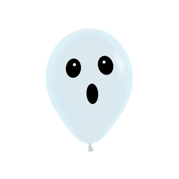 Ghost Face Latex Balloons 11", Halloween Party Balloons, Ghost White Latex Balloon, Halloween Decorations