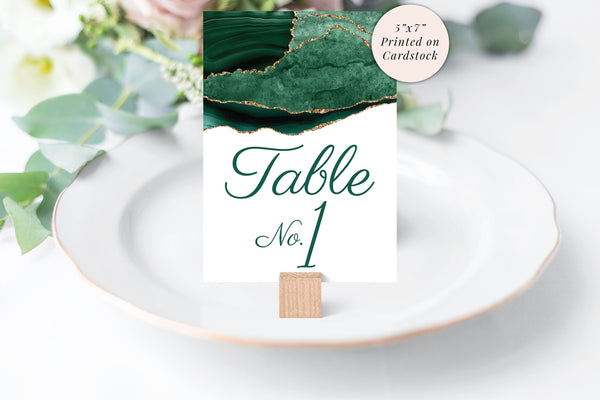 Wedding Table Numbers, Personalized Wedding Reception Table Number Cards 5x7 Wedding Decoration Table - Printed and Shipped Set of 5