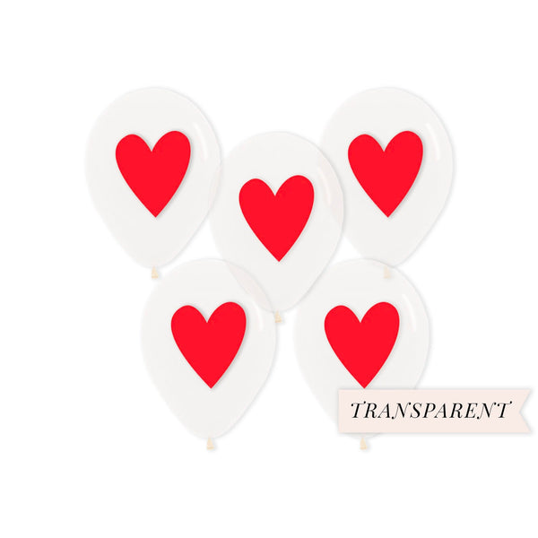 Valentine Red Heart Transparent Latex Balloons 11", Valentines Day Party Balloons, Valentine Heart Latex Balloon, Valentine Decorations