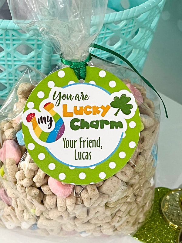 Lucky Charm St Patricks Day Treat Tags Gift Tags Kids School Party St Patricks Tags - Set of 12