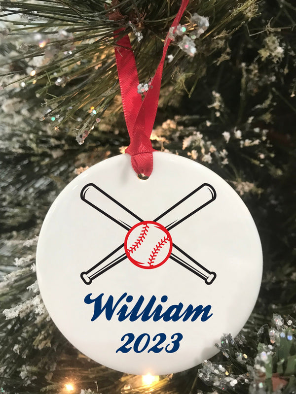 Baseball Ornament 2023 Sports Ornament Gift for Baseball Player Personalized Ornament Keepsake Christmas Gift for Baseball Coach