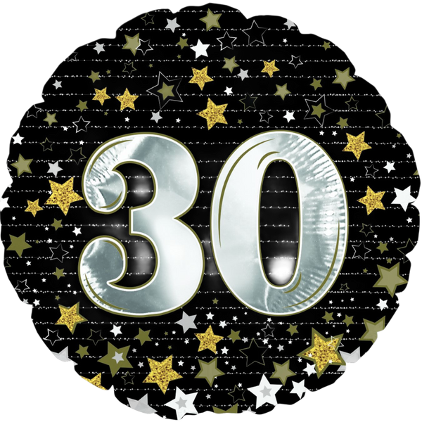 30 Balloon Birthday or Anniversary 18" Foil Mylar Balloon Helium Filled