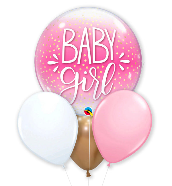 Baby Girl Balloon Bouquet Girl Baby Shower Helium Filled Balloons