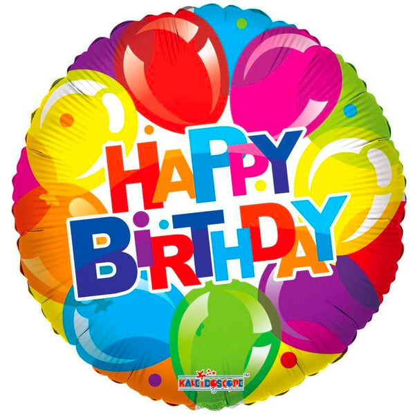 Happy Birthday Balloon 18" Foil Mylar Balloon Rainbow Balloons Helium Filled