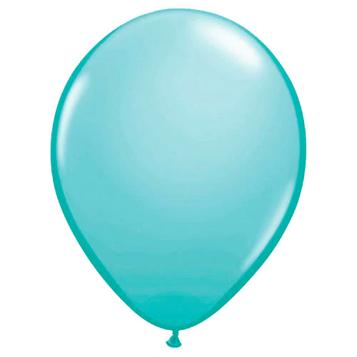 Helium filled latex single balloon with HiFloat 11" Caribbean Blue (Local Pickup Only)