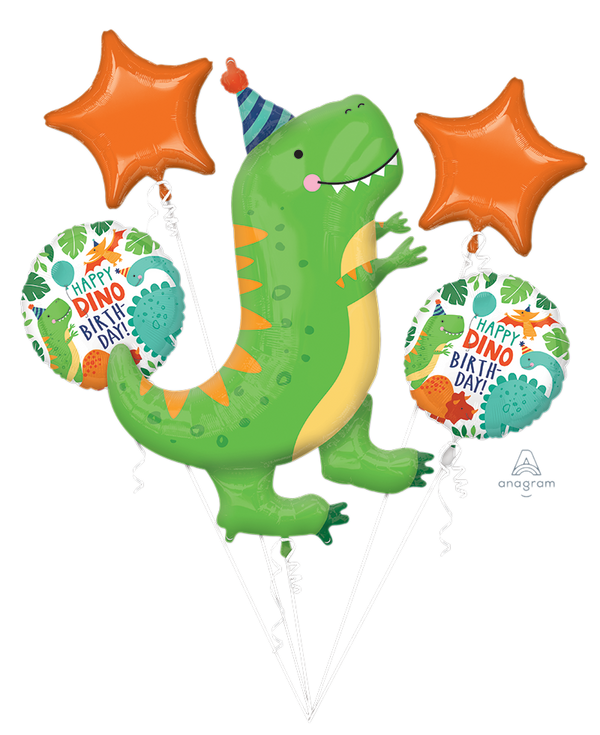 Dinosaur T-Rex Jumbo 34" Balloon Bouquet Helium Filled