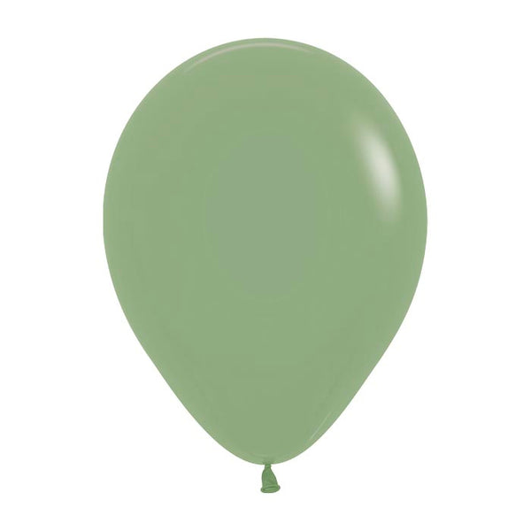 Helium filled latex single balloon with HiFloat 11" Eucalyptus Green (Local Pickup Only)