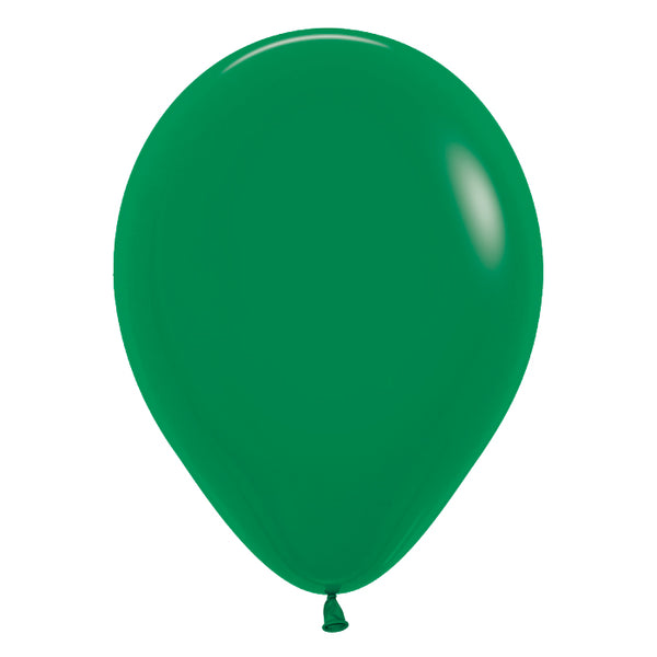 Helium filled latex single balloon with HiFloat 11" Forest Green (Local Pickup Only)