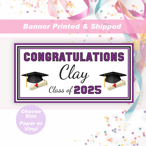 Class of 2025 Banner High School Graduation Banner College Graduation Party Banner