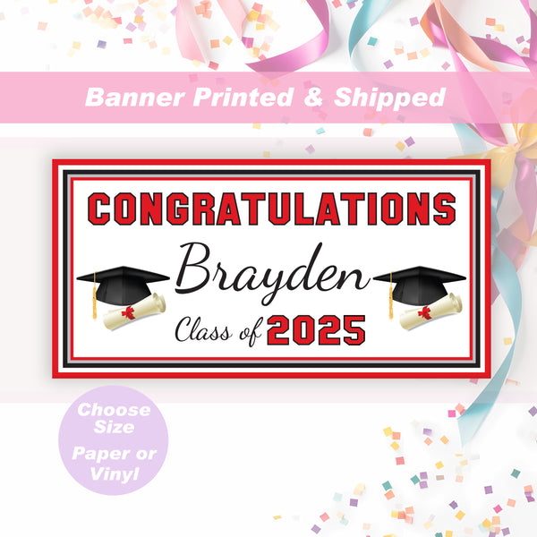 High School Graduation Banner Class of 2025 Banner College Graduation Party Banner