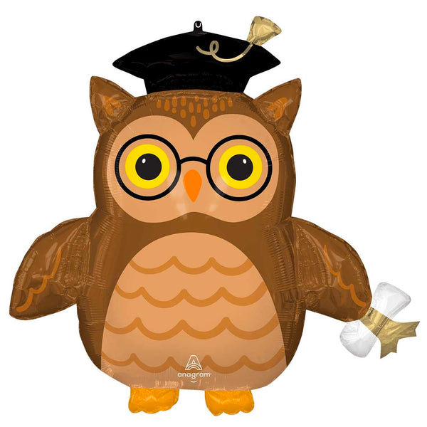 Graduation Balloon Wise Owl 30" Foil Mylar Balloon Helium Filled