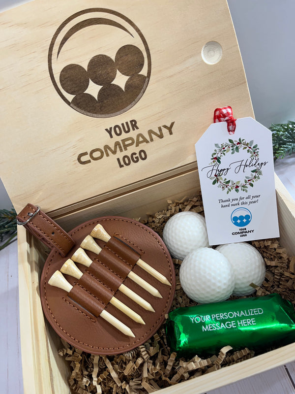 Golf Gift Box Set Personalized Golf Tee Holder Corporate Logo Gift Golf Lover Gift Golf Ball Soap Custom Golf Gift For Clients Emplyees