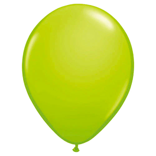 Helium filled latex single balloon with HiFloat 11" Lime Green (Local Pickup Only)