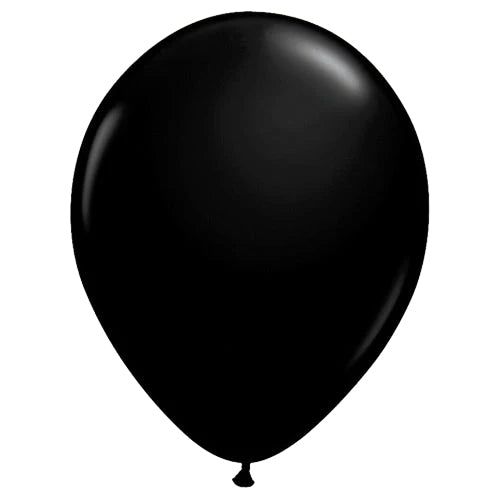 Helium filled latex single balloon with HiFloat 11" Onyx Black (Local Pickup Only)