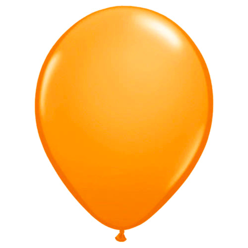 Helium filled latex single balloon with HiFloat 11" Orange (Local Pickup Only)