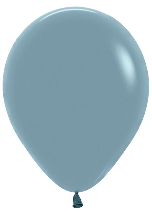 Helium filled latex single balloon with HiFloat 11" Pastel Dusk Blue (Local Pickup Only)