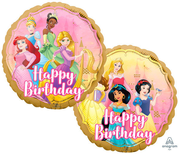 Princess Disney Happy Birthday Balloon 17" Foil Mylar Balloon Helium Filled