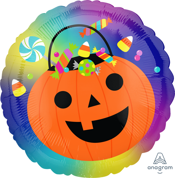 Halloween Candy Pumpkin Balloon Foil 18" Balloon Helium Filled