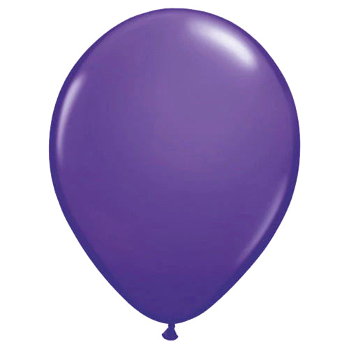 Helium filled latex single balloon with HiFloat 11" Purple Violet (Local Pickup Only)