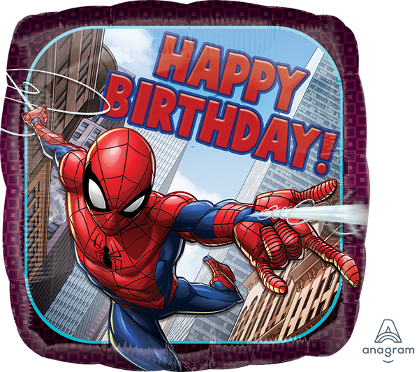 Spiderman Birthday Balloon Character 18" Helium Filled