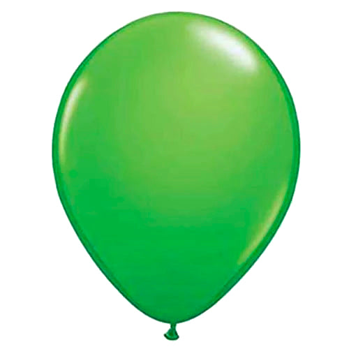 Helium filled latex single balloon with HiFloat 11" Spring Green (Local Pickup Only)