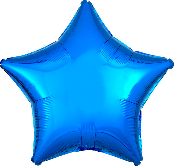 Star Balloon Metallic Blue 18" Foil Helium Filled