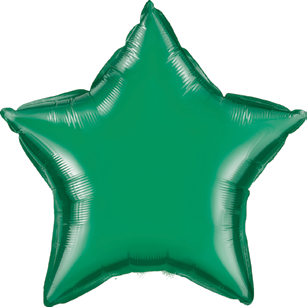 Star Balloon Green 18" Foil Helium Filled