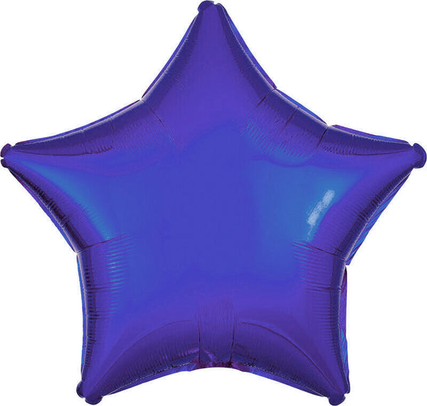 Star Balloon Metallic Navy 18" Foil Helium Filled