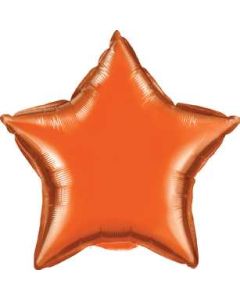 Star Balloon Orange 18" Foil Helium Filled