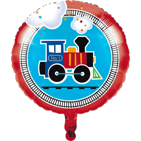 Train Birthday Balloon 18" Foil Mylar Balloon Helium Filled