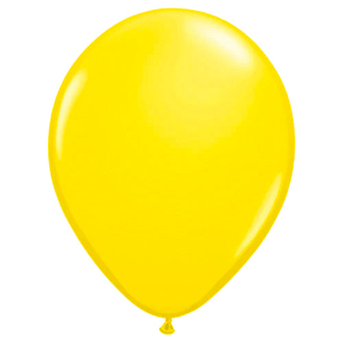 Helium filled latex single balloon with HiFloat 11" Yellow (Local Pickup Only)