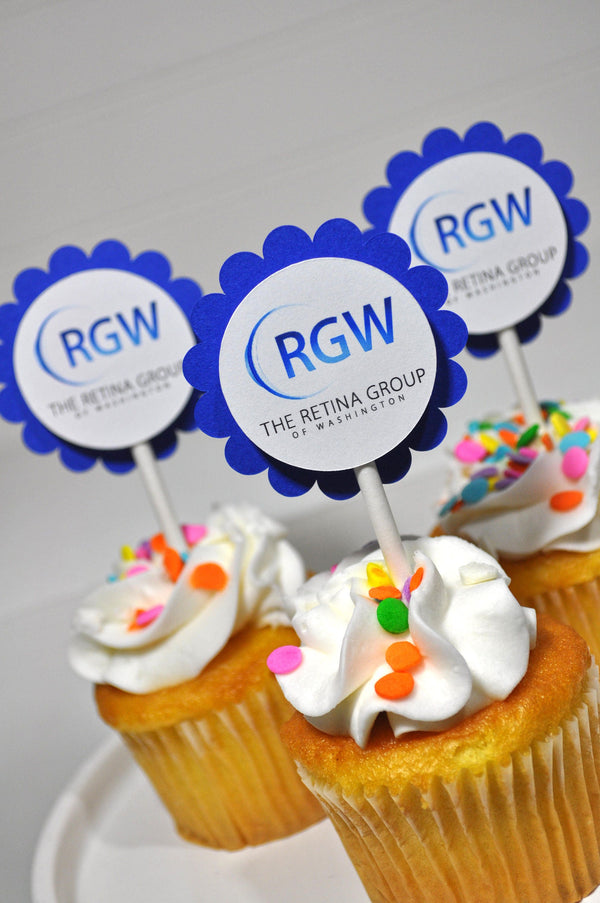 Corporate Logo Promotional Cupcake Toppers