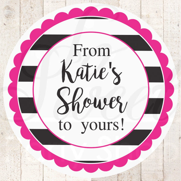 Bridal Shower Favors, Baby Shower Favors, Sticker Labels, Wedding Favors, Bachelorette Favors, From My Shower To Yours Favors - Set of 24