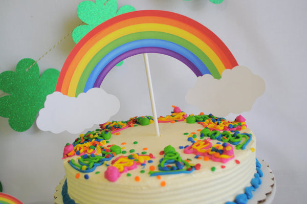 Rainbow Cloud Birthday Cake Topper, Smash Cake Topper, Rainbow Birthday Party Decorations, Rainbow Party Supplies, Kids Rainbow Party