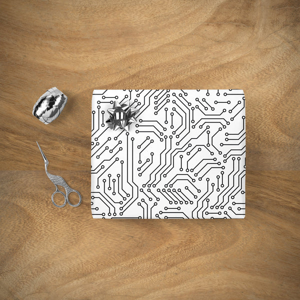 Circuit Board Wrapping Paper STEM Electrical Engineer Gift Wrap Electronic Circuit Wrapping Paper