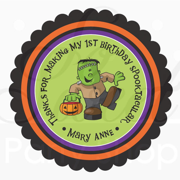 Halloween Favor Stickers, School Halloween Favors, Halloween Party Treat Bag Stickers, Trick Or Treat Stickers, Class Treat Tags - Set of 24