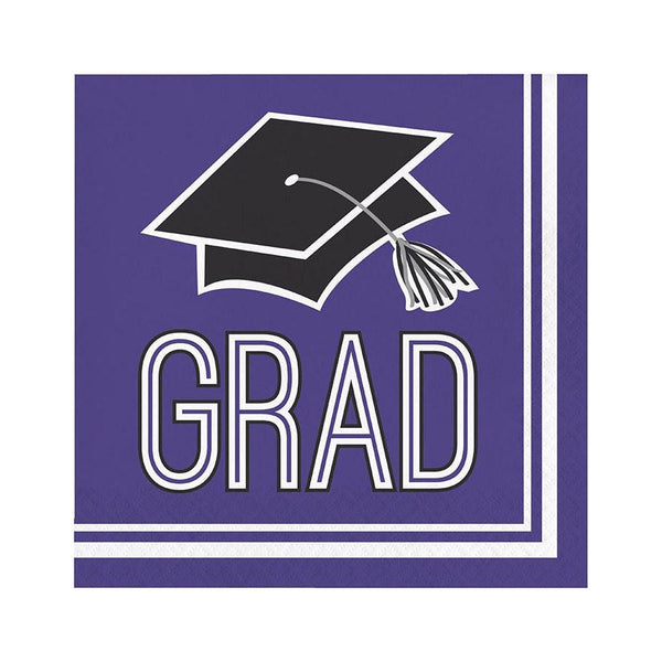 Graduation Party Luncheon Napkins School Colors Class of 2021 Tableware Party Decorations Party Supplies Lunch Napkins Purple
