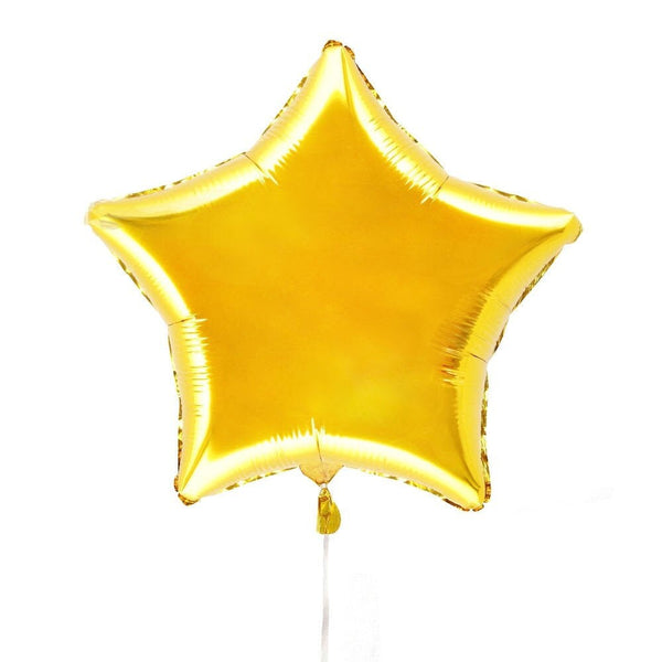 Gold Star Mylar Balloon 19 Inch, Birthday Party Balloons Decorations, Baby Shower, Graduation, Retirement Party, Bridal Shower
