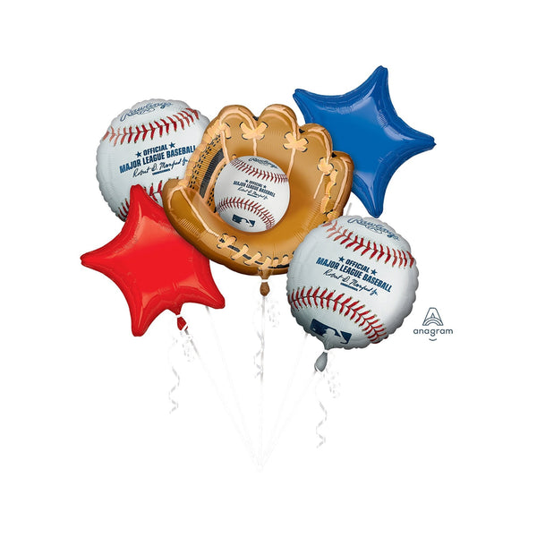 Baseball Balloon Bouquet Foil Mylar, Major League Baseball Bouquet Balloons Birthday Party Balloons