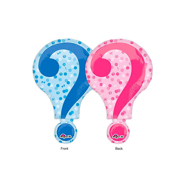 Gender Reveal Balloon Pink and Blue Question Mark, Boy or Girl Balloons, Baby Shower Balloons, Gender Reveal Party Balloons