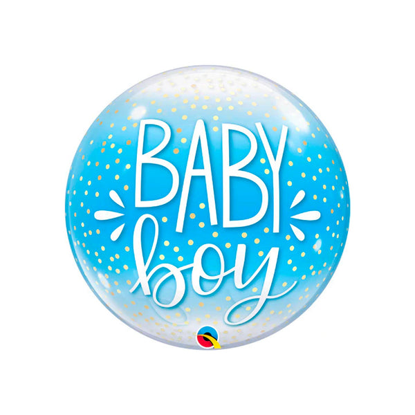 Baby Boy Balloon Blue Large 22" Bubble Transparent Balloon, It&#39;s A Boy Balloons, Baby Shower Balloons, Gender Reveal Party Balloon