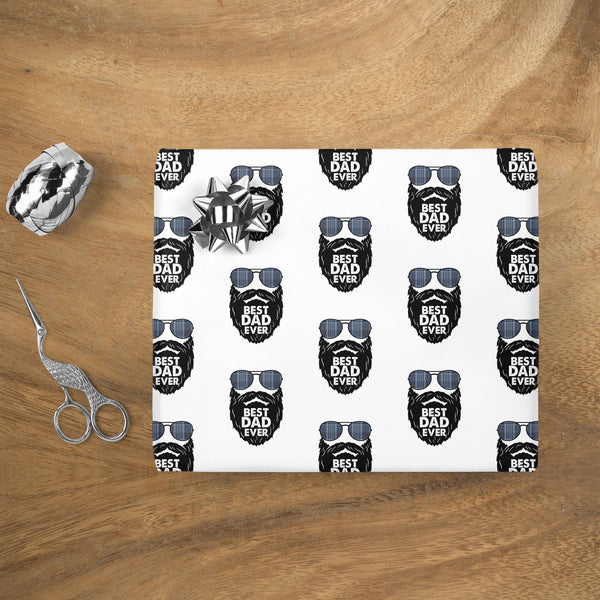 Happy Fathers Day Gift Wrap Sheets, Fathers Day Wrapping Paper, Dad Funny Gift, 5 Styles to Choose From, Camo Hunting Beard Designs