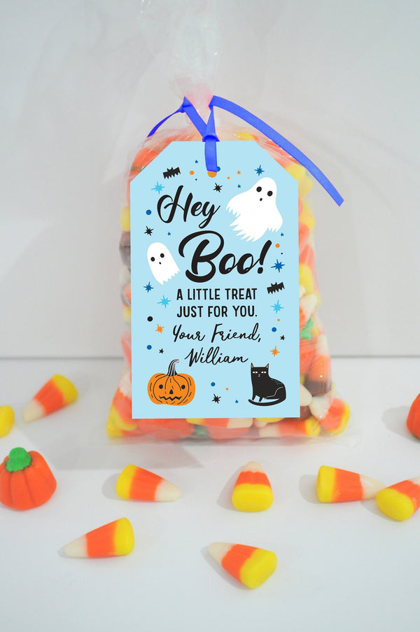 Halloween Tags, School Halloween Tags, Halloween Party Treat Bag Tags, Trick Or Treat Tags, Class Treat Tags, Halloween Favors - Set of 12