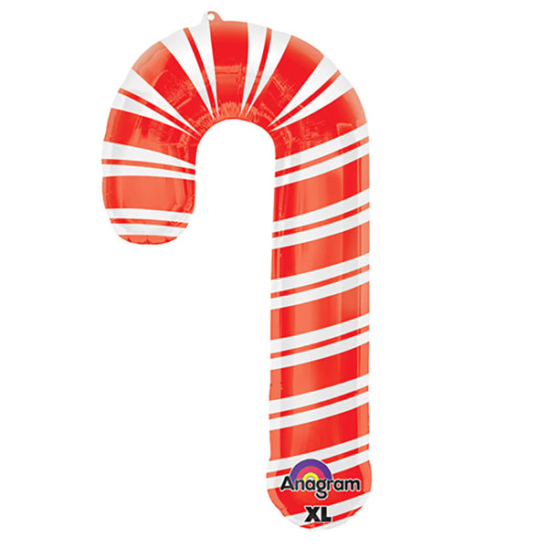 Candy Cane Balloon 37 inch Jumbo Foil Mylar Balloon, Holiday Candy Cane Christmas Party Balloon, Holiday Party Decorations