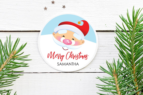 Santa Christmas Stickers, From Santa Gift Tags, Christmas Labels, Merry Christmas Stickers, Envelope Seals Christmas Packaging - Set of 24