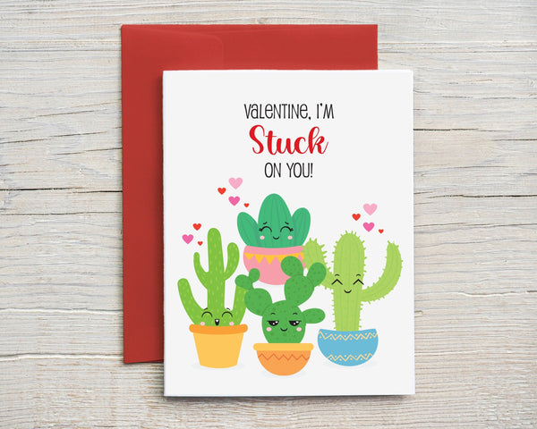 Cactus, I'm Stuck On You, Valentine Card