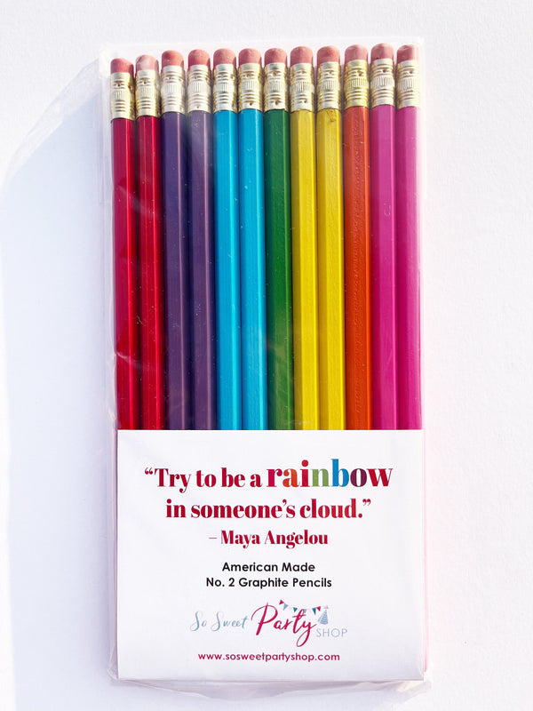 Rainbow Pencil Set Back To School Pencils for Kids Teacher Gift Personalized Notepad Stationary Teacher Appreciation Gift Custom Notepad