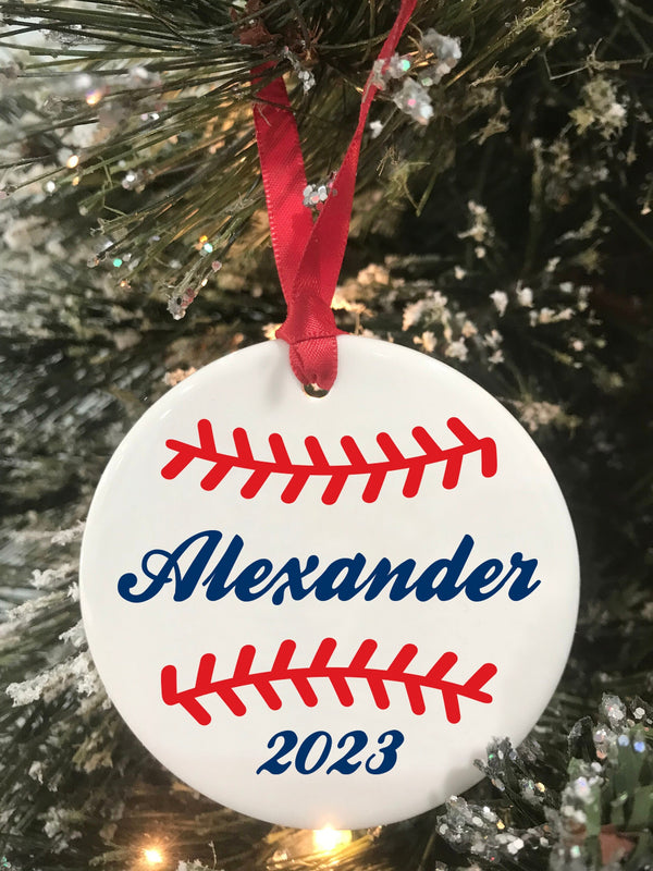 Baseball Christmas Ornament 2023 Sports Ornament Gift for Baseball Player Personalized Ornament Keepsake Christmas Gift for Baseball Coach